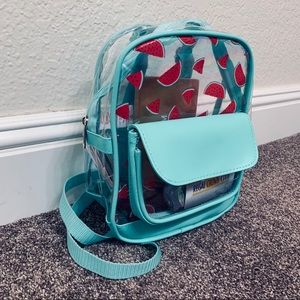 Clear watermelon mini backpack